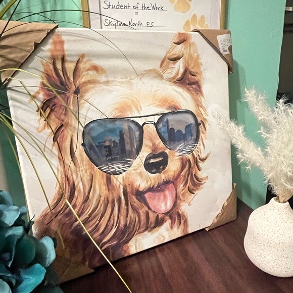 unbranded Other - Stylish Dog with Sunglasses Art Painting, beutyfull